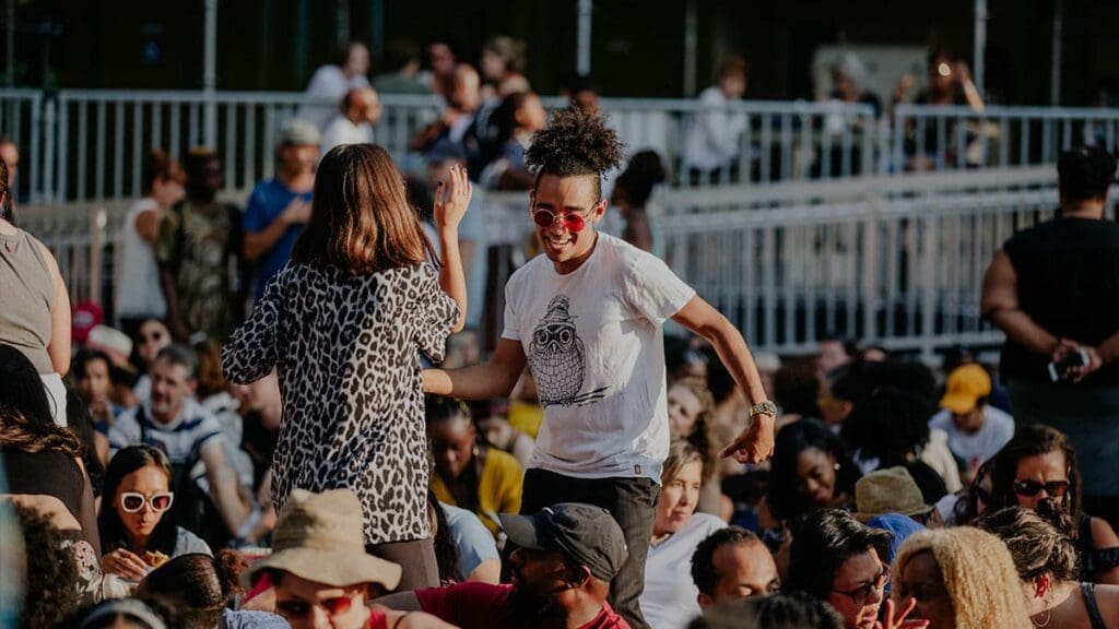 dancers at an outdoor concert