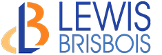 Lewis Brisbois logo in blue and orange.