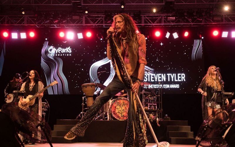 Rocker Steven Tyler performing at the CPF gala