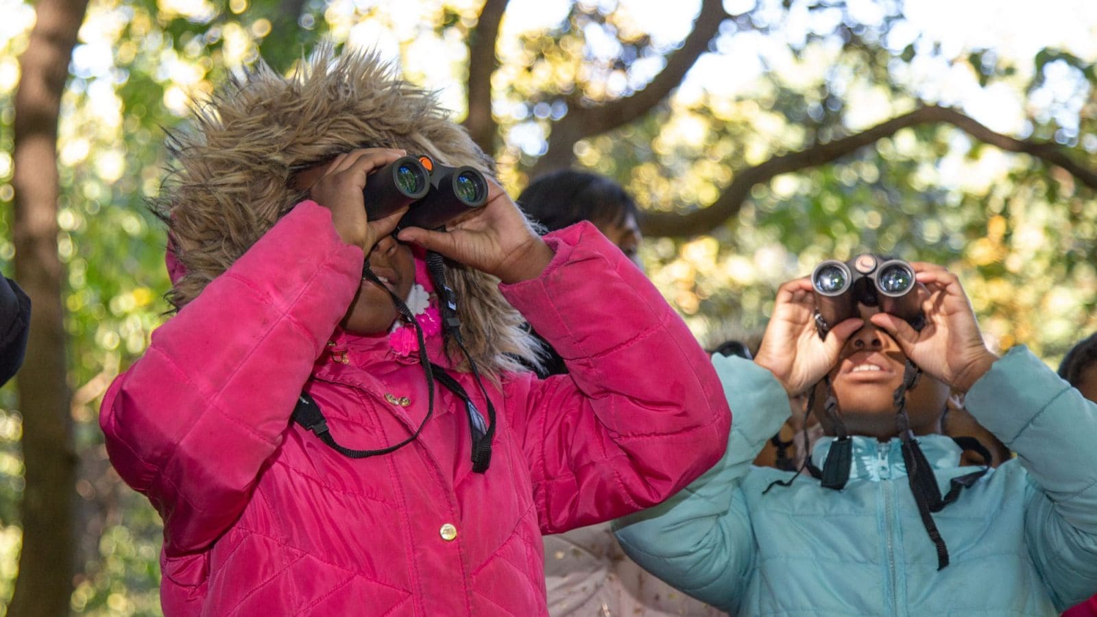 The Green Girls working on a Scavenger Hunt at Newtown Creek Nature Walk