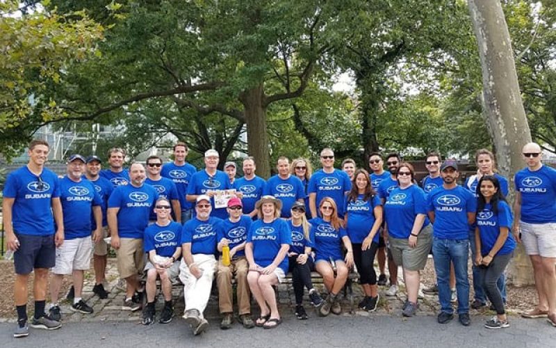 Thumbnail: A sponsor team participating in a group volunteer project